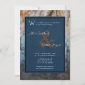 秋ツリーの反射結婚式招待状 招待状 (裏面)