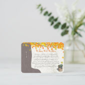 秋ツリーイニシャルイエローオレンジウィッシングウェル エンクロージャーカード (スタンド正面)