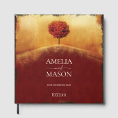 秋ツリーエレガントウェディングゲストブック ゲストブック (正面)