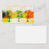 秋ツリーカスタムメモカード ノートカード (正面/裏面)