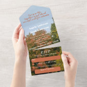 秋ツリーズテレコッタ結婚秋 オールインワン招待状 (貼ってはがせる)