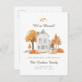 秋ツリーズハウス引っ越しました移動告知 案内ポストカード (正面/裏面)