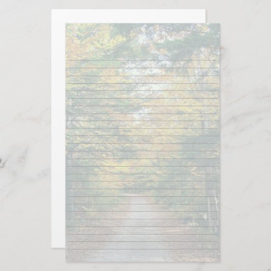 秋ツリーズバックロードシーズナルステーショナリー 便箋 (正面/裏面)