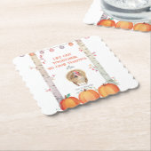 秋ツリーズパンプキンスターキーサンクスギビングパーティー ペーパーコースター (アングル)