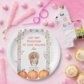 秋ツリーズパンプキンスターキーサンクスギビングパーティー ペーパープレート (パーティー)