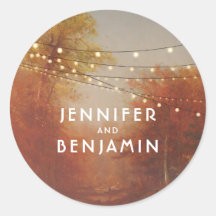 秋ツリーズパークとストリングライト素朴