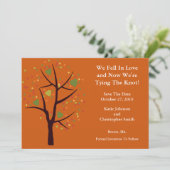 秋ツリーフェルトインラブセーブ・ザ・デート案内 招待状 (スタンド正面)