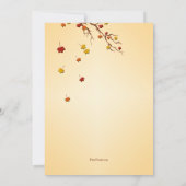 秋ツリーブランチ招待状 招待状 (裏面)