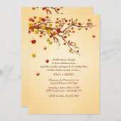 秋ツリーブランチ招待状 招待状 (正面/裏面)