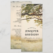 秋ツリーブランチ素朴結婚式 プログラム (正面/裏面)