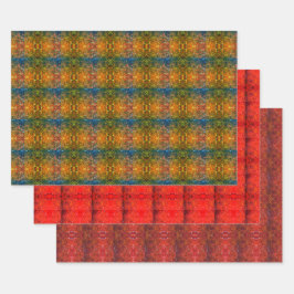 秋ツリー写真 |鏡タイル |折り返し紙 ラッピングペーパーシート