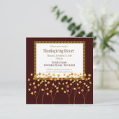 秋ツリー感謝祭招待状 招待状 (スタンド正面)