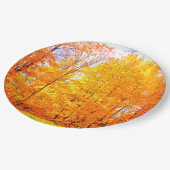 秋ツリー秋の色/感謝祭 ペーパープレート (アングル)