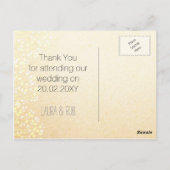 秋ツリー素朴秋の結婚式ありがとう ポストカード (裏面)