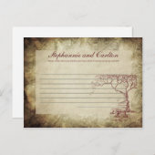 秋ツリー結婚の書き込み可能アドバイスカード アドバイスカード (正面/裏面)