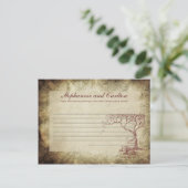 秋ツリー結婚の書き込み可能アドバイスカード アドバイスカード (スタンド正面)