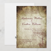 秋ツリー結婚式招待状 招待状 (正面/裏面)