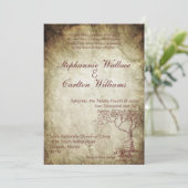 秋ツリー結婚式招待状 招待状 (スタンド正面)