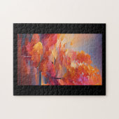 秋ツリー黄金バラオレンジ ジグソーパズル (横)