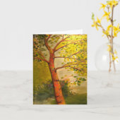 秋ツリー カード (黄色い花)