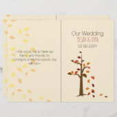 秋ツリー、秋2折結婚式 プログラム (正面/裏面)