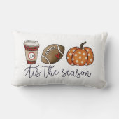 秋ティスザシーズンカスタムコーヒーサッカーパンプキン ランバークッション (裏面)