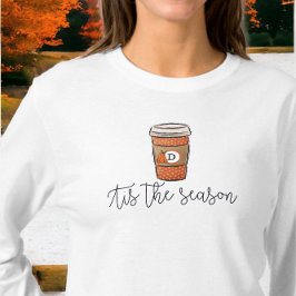 秋ティスザシーズンモノグラムコーヒー Tシャツ