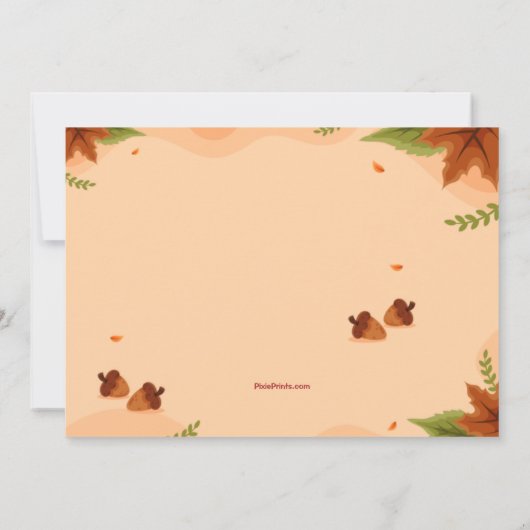 秋ティーパーティの招待状 招待状 (裏面)