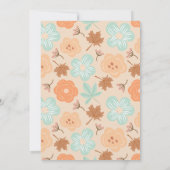 秋ティーパーティーブライダルシャワー招待 招待状 (裏面)