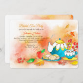 秋ティー招待状 招待状 (正面/裏面)