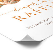 秋テディベアとカボチャ赤ちゃんシャワーおむつ ポスター (角)