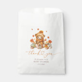 秋テディベアパンプキンベビーシャワー フェイバーバッグ (正面)