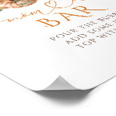 秋テディベアパンプキンベビーブシャワーママモサバー ポスター (角)