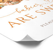 秋テディベアベビーは甘いTake A Treat ポスター (角)