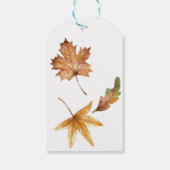 秋テディベア誕生日感謝していパーティー ギフトタグ (裏面)