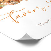 秋テディベア赤ちゃんシャワー親愛 ポスター (角)