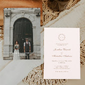 秋テラコッタとクリームフォト結婚ズ 招待状