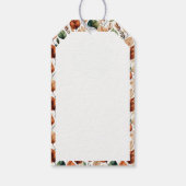 秋テラコッタとセージ離れパターンモノグラム ギフトタグ (裏面)