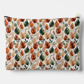 秋テラコッタとセージ離れパターン アクセサリーポーチ (裏面)