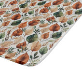 秋テラコッタとセージ離れパターン カッティングボード (角)