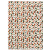 秋テラコッタとセージ離れパターン テーブルクロス (正面)