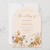 秋テラコッタアーモダンチフォト結婚ズ 招待状 (正面)