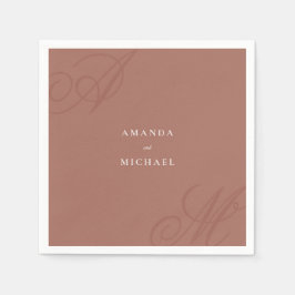 秋テラコッタエッジモモダンノグラエレガントム スタンダードカクテルナプキン