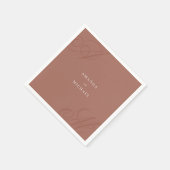 秋テラコッタエッジモモダンノグラエレガントム スタンダードカクテルナプキン (角)