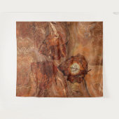 秋テラコッタオレンジサンセットタペストリー タペストリー (正面(横))