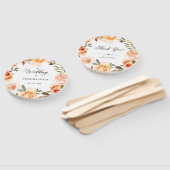 秋テラコッタオレンジ結婚フローラの歓迎 ハンドファン (組立なし)