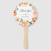 秋テラコッタオレンジ結婚フローラの歓迎 ハンドファン (裏面)