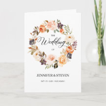 秋テラコッタオレンジ結婚色の花の折り畳み