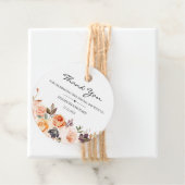 秋テラコッタオレンジ金ゴールド結婚の花 フェイバータグ (インサイチュ)