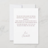 秋テラコッタドライ花模様パンパスグラスサンキュー カード (裏面)